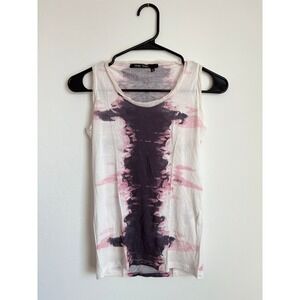 Marc Aurel Tie Dye Silk Tank Top Y2K Streetwear Rave Club Punk Edgy Grunge Indie